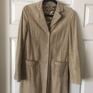 Tahari Coat Jacket 100% Suede